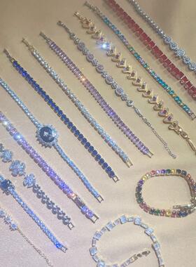 女锆石满钻欧美欧美夸张手链