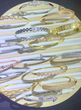 欧美专柜女微镶锆石高档手镯