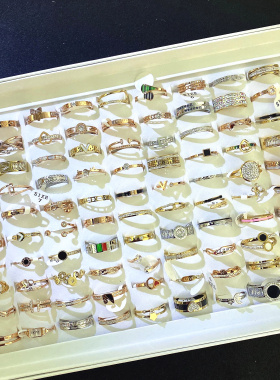 其他女钛钢日韩保色戒指10元以上