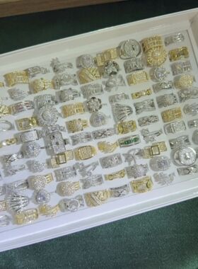 女锆石微镶重工满密钻戒指