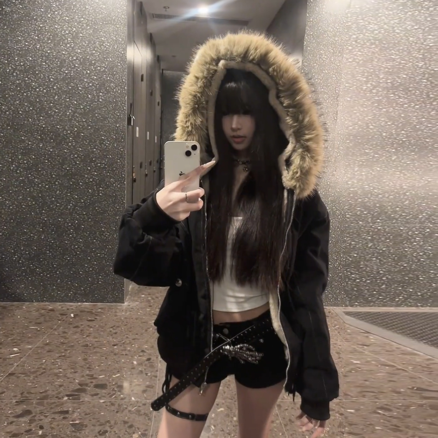 座山雕派克棉服女2025新款加绒加厚冬装棉袄美式工装短款外套棉衣