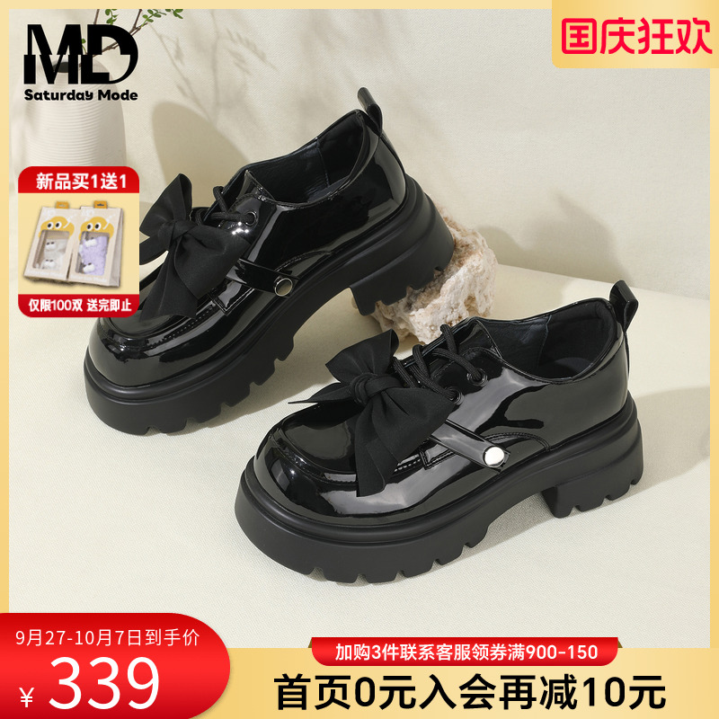 saturdaymode粗跟乐福鞋JK小皮鞋