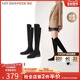 新款 星期六经典 绒面长筒靴女冬季 高筒瘦瘦靴过膝加绒长靴粗跟