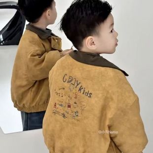 大童巨好看的外套儿童冬装高端棉衣男款2025新款男式童超好看夹棉