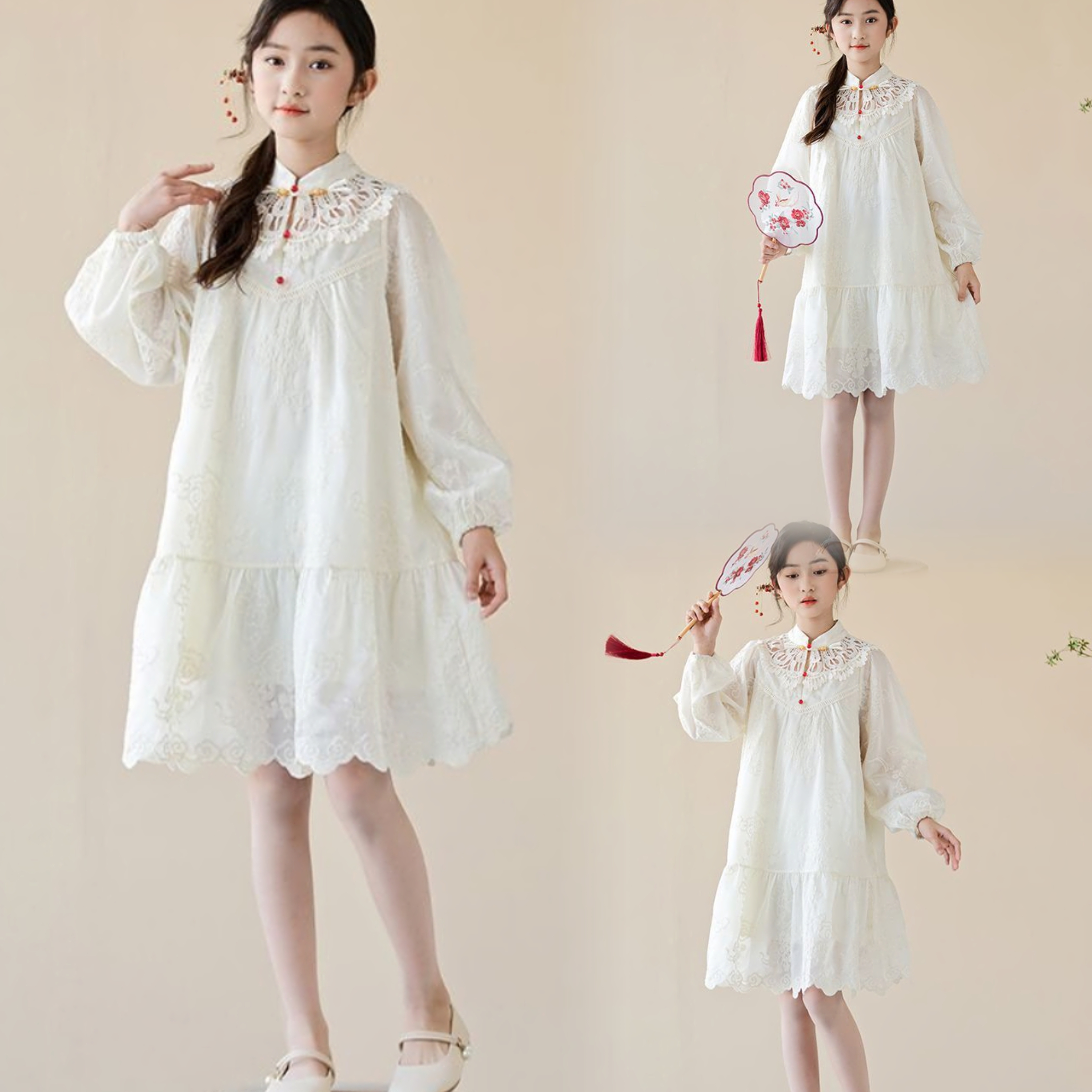 女大童连衣裙轻奢小众高端女童汉