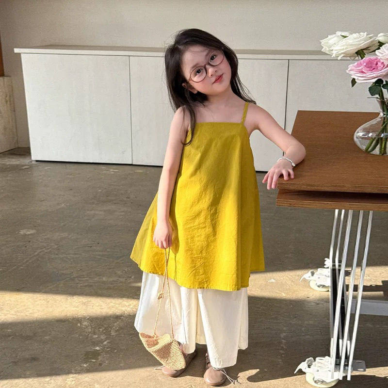 女童海边穿搭多巴胺风甜辣风套装图片