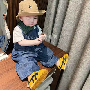 2025炸街女小童夏裤男小童超好看夏装裤子男宝背带裤痞帅风夏薄款