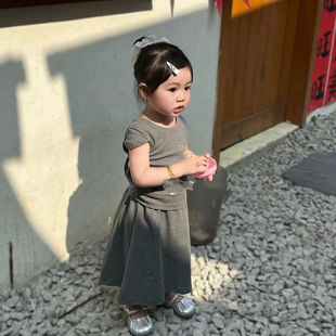 女童轻奢小众高端套装裙两件套气质韩版高级感夏时髦洋气潮小公主