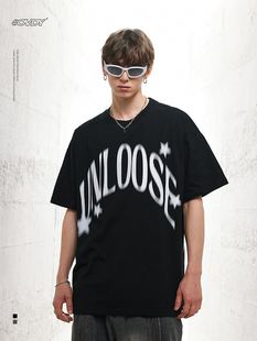 男t恤潮牌ins高街嘻哈体恤印花夏 街头复古风短袖 OVDY官方 美式