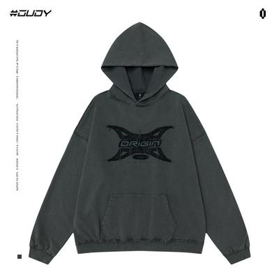 OVDY高街美式重磅贴布绣卫衣连帽