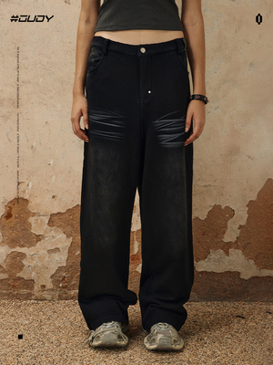 OVDY官方美式宽松牛仔风休闲裤潮