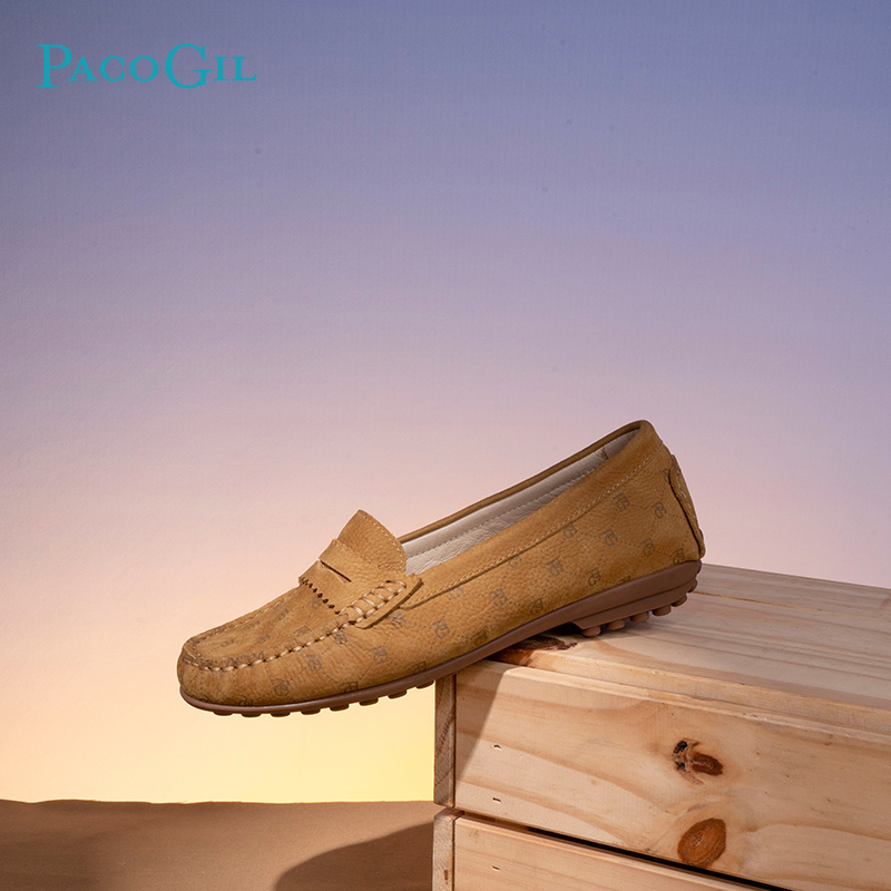 圆头平底妈妈鞋PACOGIL豆豆鞋