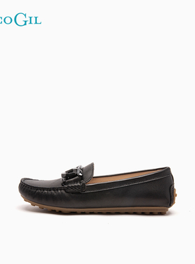 PACO GIL女鞋秋冬新款2025复古平底鞋柔软软底豆豆鞋乐福鞋女单鞋