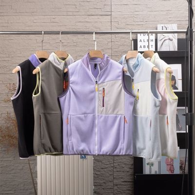 男女摇粒绒无袖保暖立领马甲