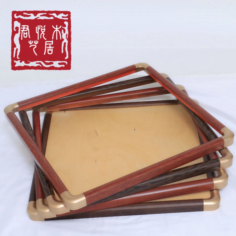 铜角画框实木装裱框中式支持定制