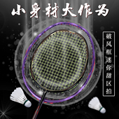 胜利亮剑羽毛球拍超轻4U全碳素纤维5U专业耐用迷你小框甜区训练拍