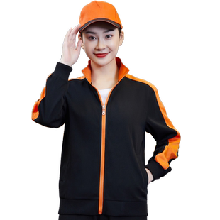 餐饮服务员工作服长袖卫衣定制烧烤火锅店食堂餐厅工作服秋冬加棉