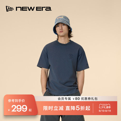 NEW ERA纽亦华26新品MLB缤纷夏日系列宽松运动100%棉短袖T恤NE