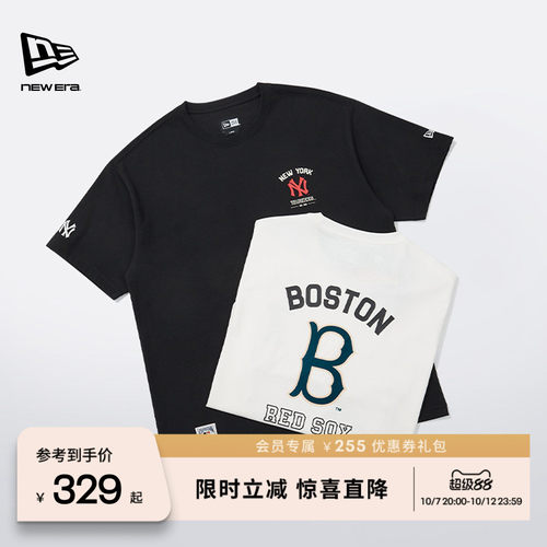 NEW ERA纽亦华2026新款MLB简约圆领宽松上衣休闲短袖T恤NE