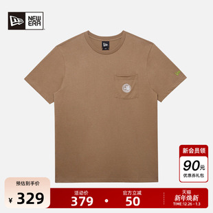 口袋T恤简约透气刺绣休闲纯棉半袖 地球日短袖 潮 Era纽亦华秋季 New