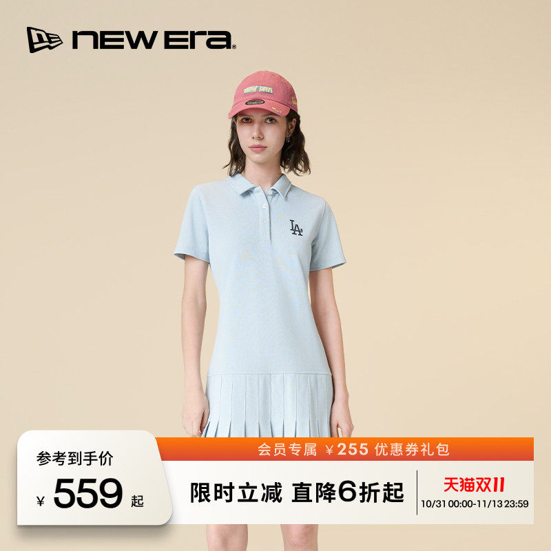 NEW ERA纽亦华26新品MLB运动休闲学院风百褶连衣裙女士NE