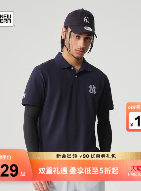 New Era纽亦华春夏MLB基础POLO衫短袖新中式T恤简约商务休闲
