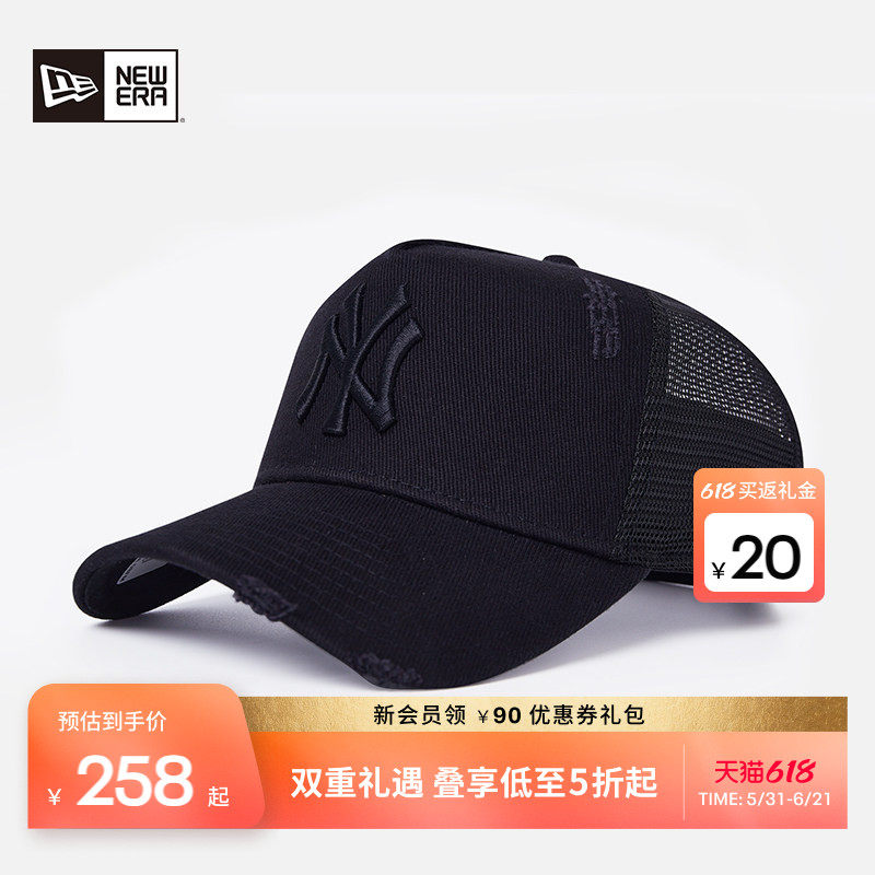 New Era纽亦华MLB棒球帽NY刺绣网帽遮阳鸭舌帽NE940