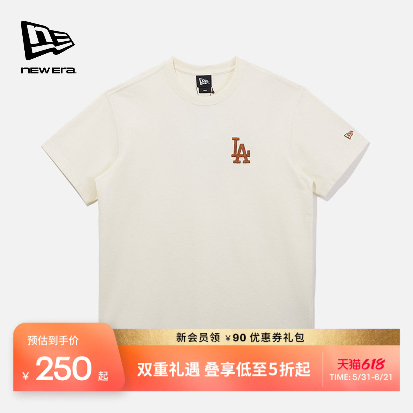 NewEra纽亦华春夏MLB世界大赛短袖T恤印花NY刺绣上衣男女