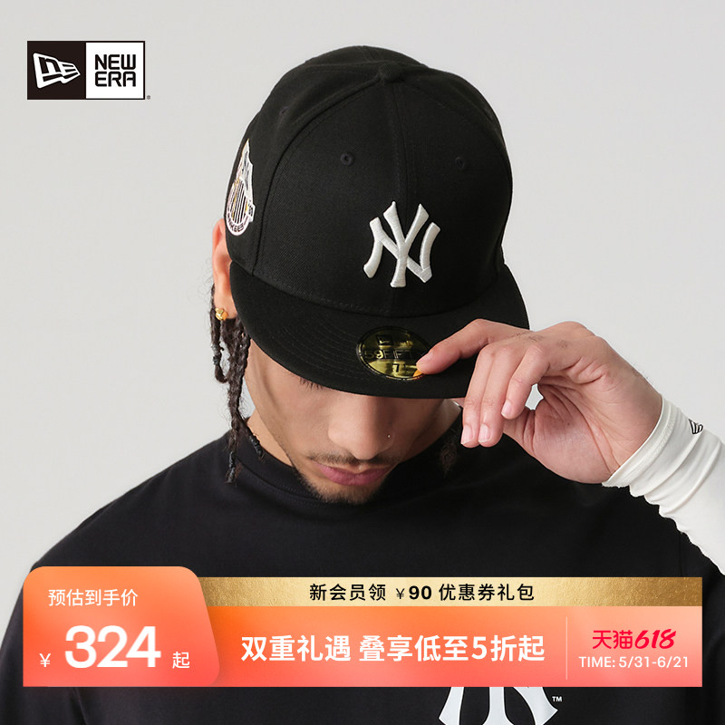 New Era纽亦华春夏MLB樱花棒球帽子NY平檐硬顶全封潮流NE5950