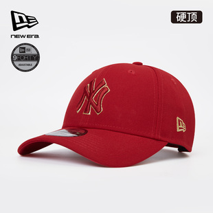 New Era纽亦华2026马年新春MLB红色棒球帽子立体刺绣硬顶情侣940