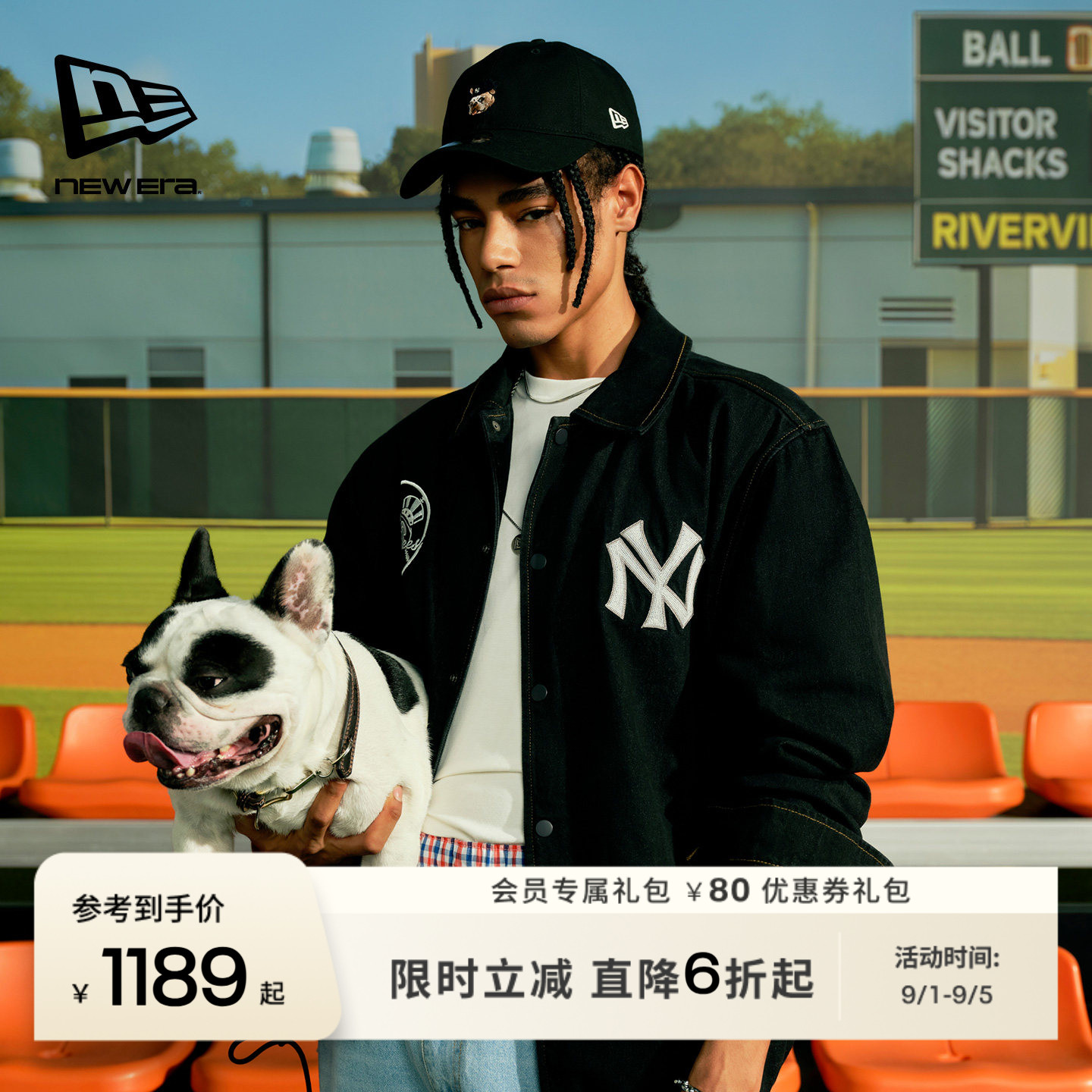 NEW ERA纽亦华2026春季新款MLB萌宠牛仔夹克外套宽松复古水洗男女图片