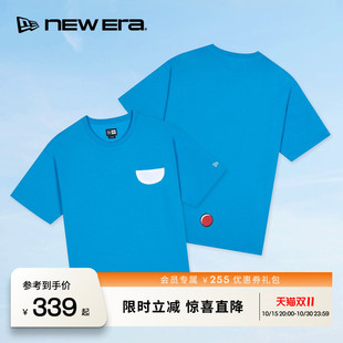 NEW ERA纽亦华26新品哆啦A梦联名印象口袋图案短袖T恤男女同款NE