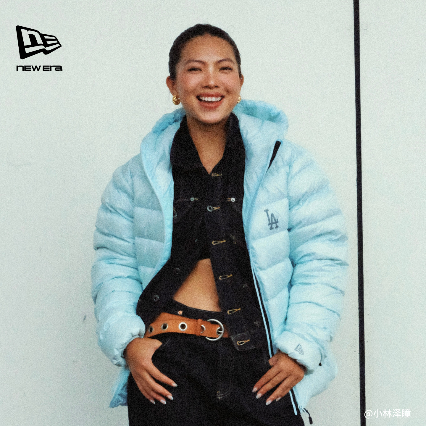 NEW ERA纽亦华26新品MLB轻量保暖简约连帽排骨羽绒服男女NE