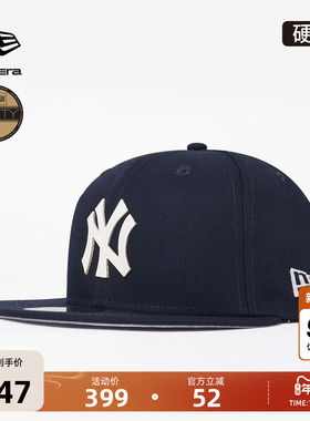 New Era纽亦华秋季重磅新款MLB棒球帽NY平檐logo硬顶复古全封5950