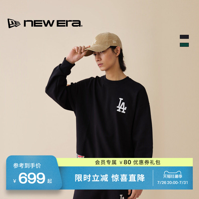NEW ERA纽亦华MLB圆领卫衣男女套头衫情侣百搭潮流NE