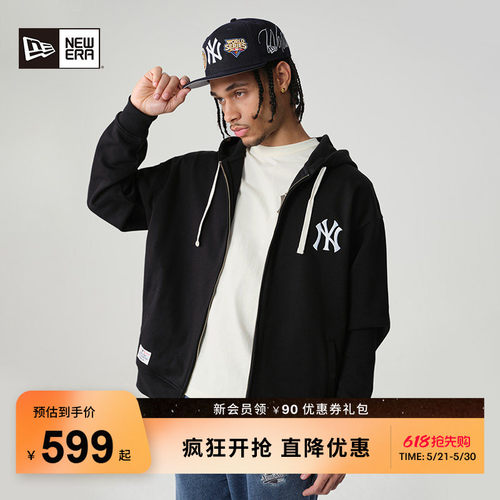 NewEra纽亦华刺绣卫衣外套
