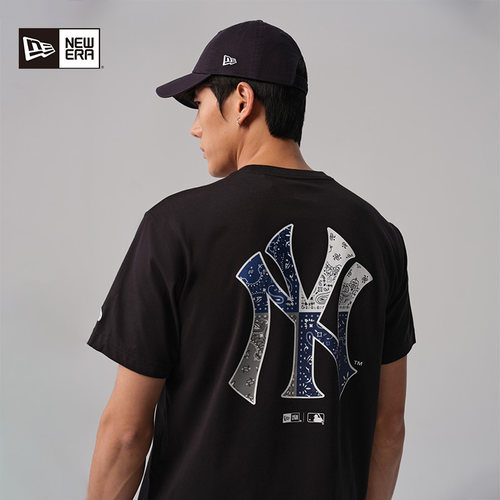 NewEra夏季短袖T恤MLB腰果花