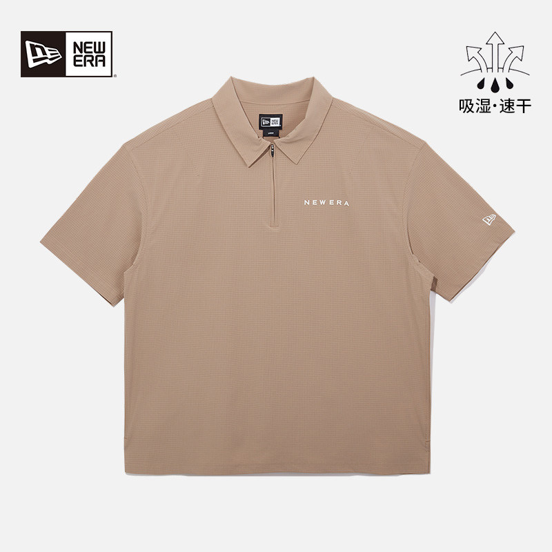 New Era纽亦华秋季休闲POLO宽松短袖T恤吸湿速干户外