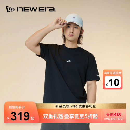 NEW ERA纽亦华26新品迷你山形LOGO短袖T恤男士NE