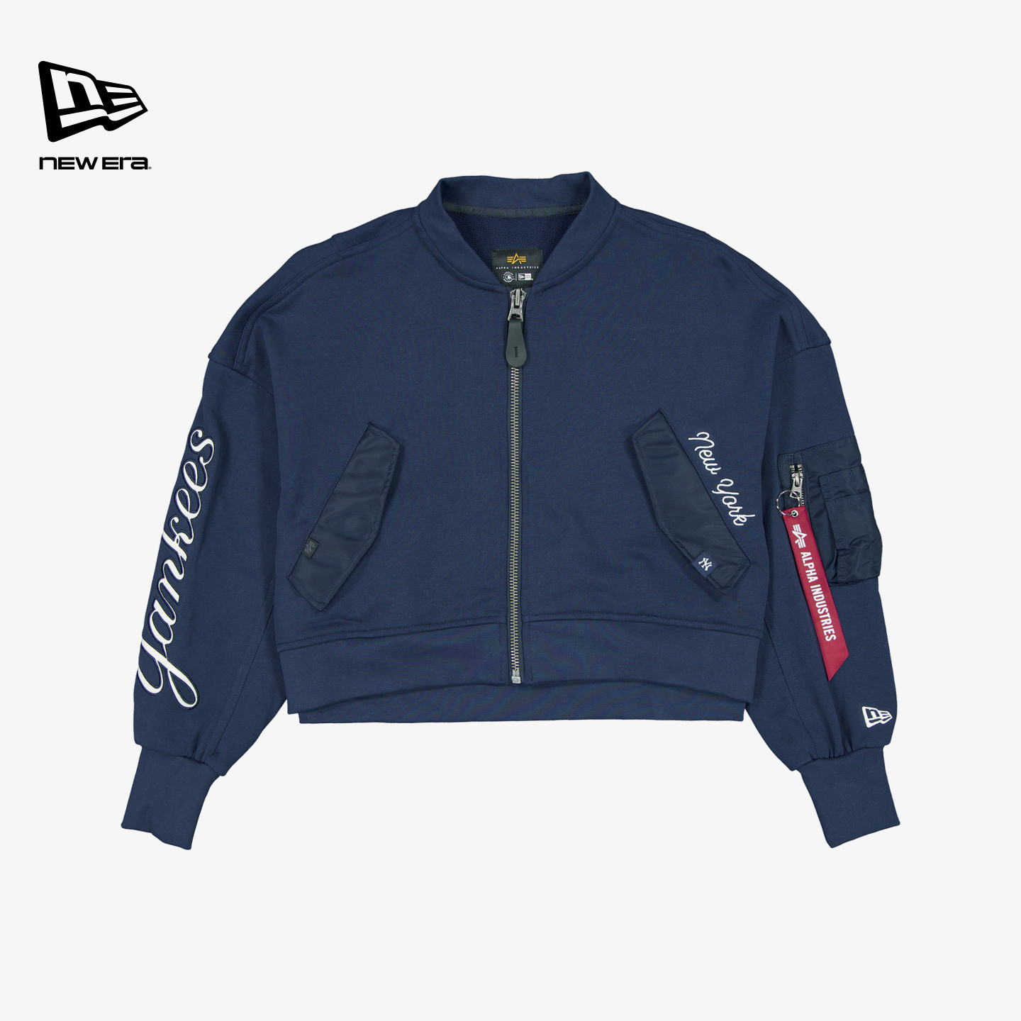 NEW ERA纽亦华26新品MLB x ALPHA 联名冬季飞行员针织夹克女士NE