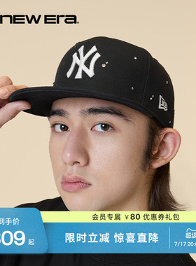 New Era纽亦华26新品MLB棒球帽贴钻设计感全封平檐复古NE5950