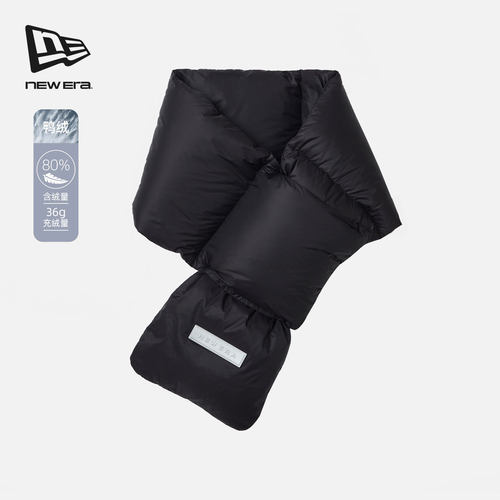 New Era纽亦华2025秋冬羽绒围脖户外高级感围巾保暖加厚防风极简