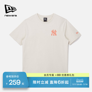 New Era纽亦华春夏MLB短袖T恤NY刺绣圆领上衣男女潮流
