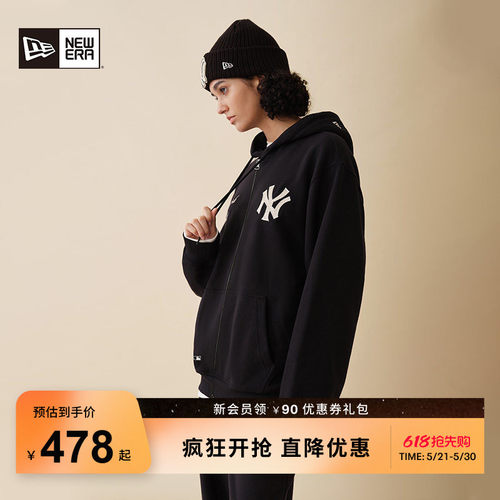 NewEra纽亦华复古拉链卫衣