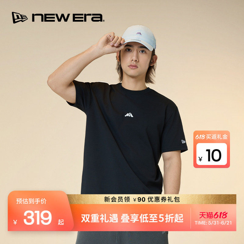 NEW ERA纽亦华26新品迷你山形LOGO短袖T恤男士NE