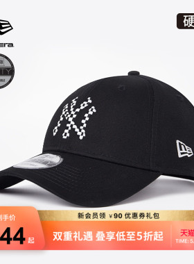 New Era纽亦华NE970MLB棒球帽男女NY格纹刺绣硬顶帽NE940