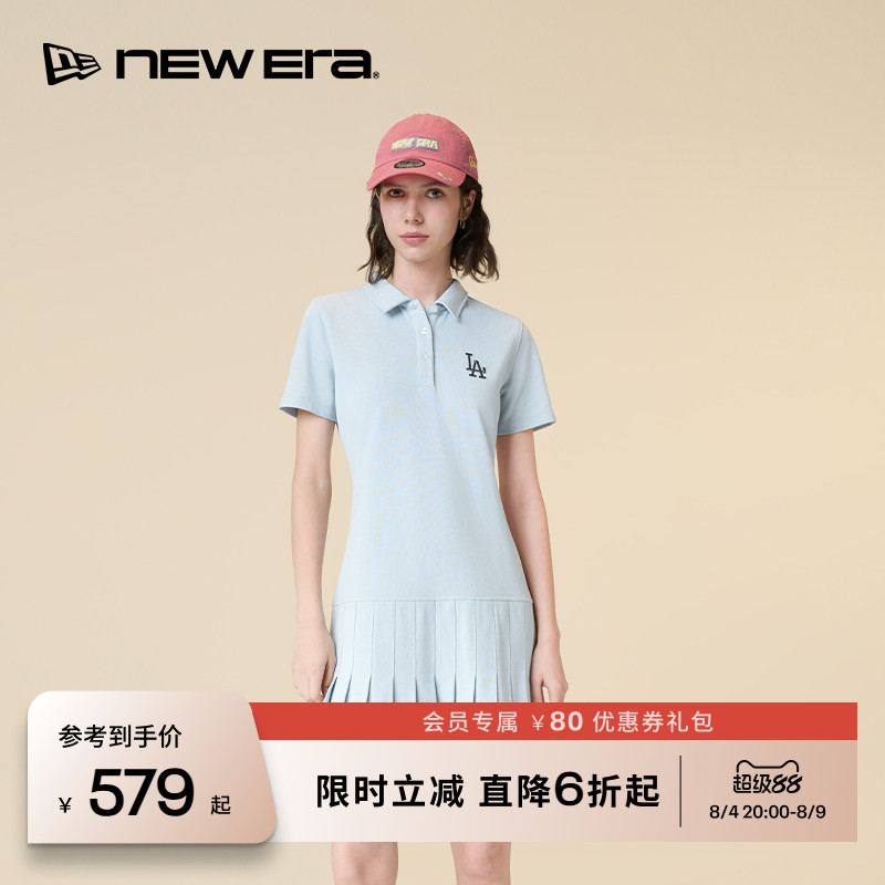 NEW ERA纽亦华26新品MLB运动休闲学院风百褶连衣裙NE