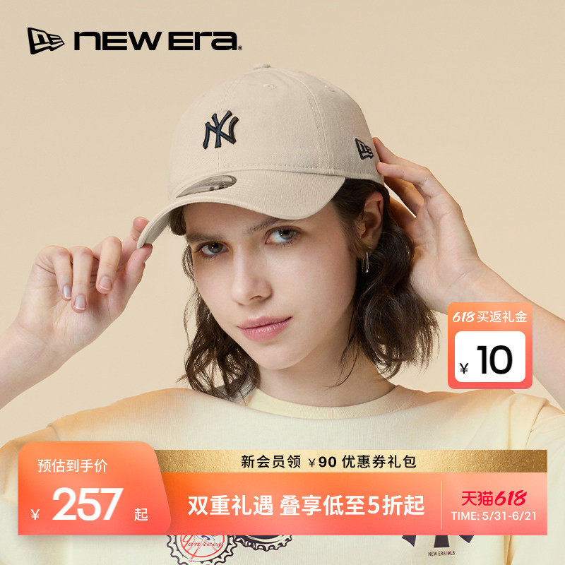 New Era纽亦华春夏重磅MLB棒球帽NY刺绣软顶弯檐情侣潮流NE920