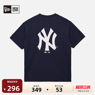 MLB復(fù)古潮流休閑短袖 New Era紐亦華夏季 新款 刺繡潮流男女 T恤美式
