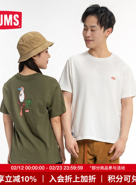 CHUMS洽洽鸟潮流户外运动短袖男女款短袖T恤印花上衣 CH01-1695